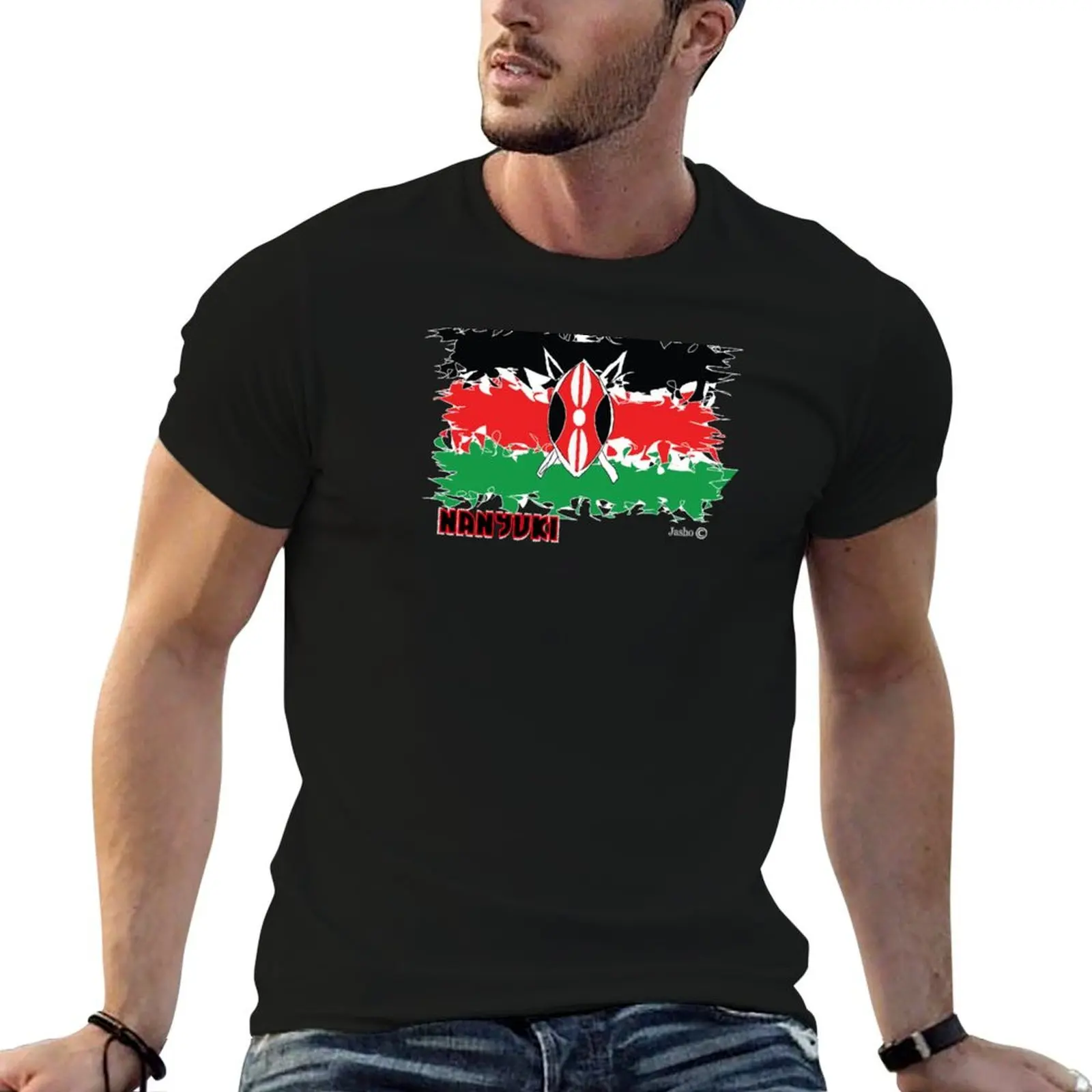 

shirts shirt T-Shirt casual t Nanyuki men for print Kenyan custom t man Flag