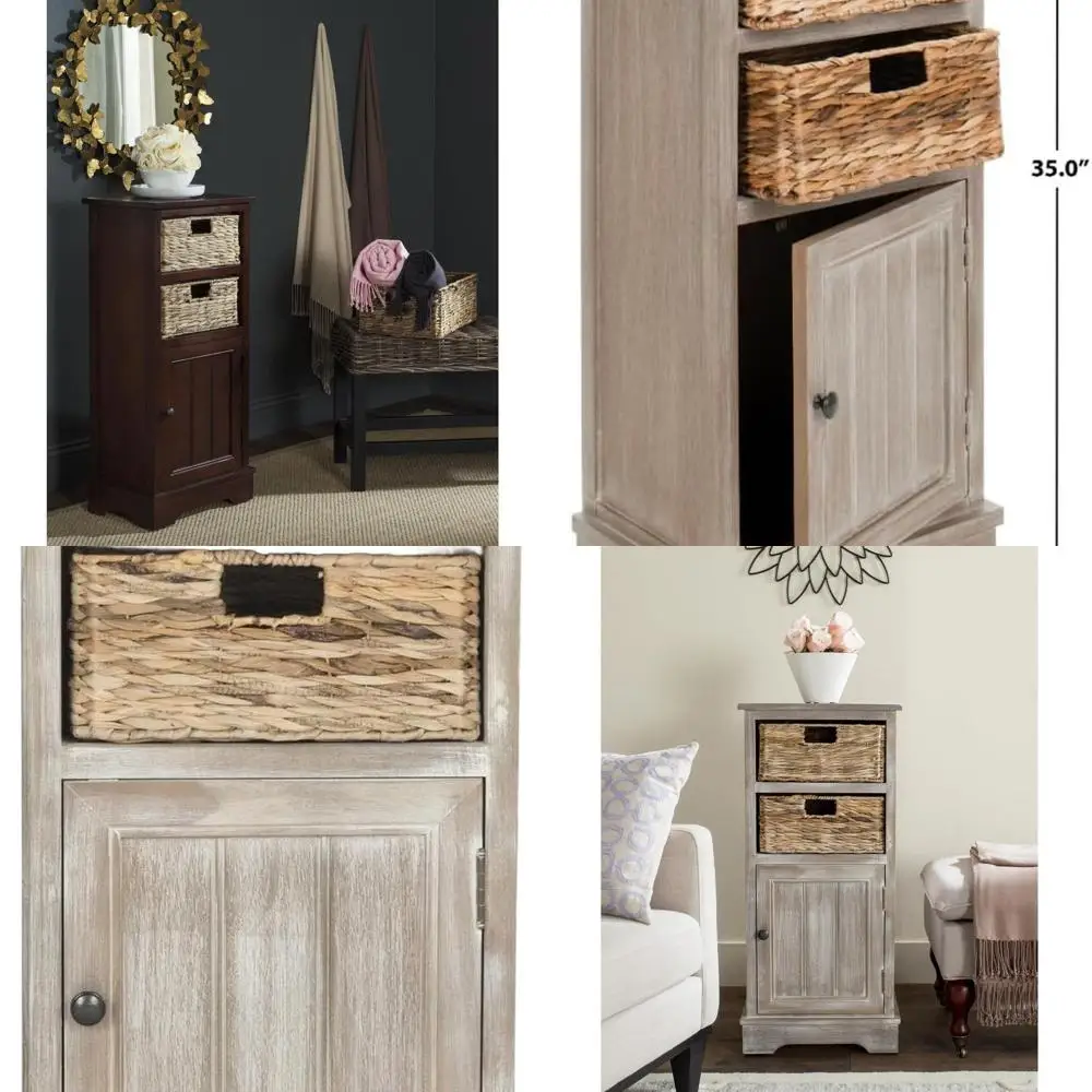 Home Collection Armoire de rangement blanche vintage Connery