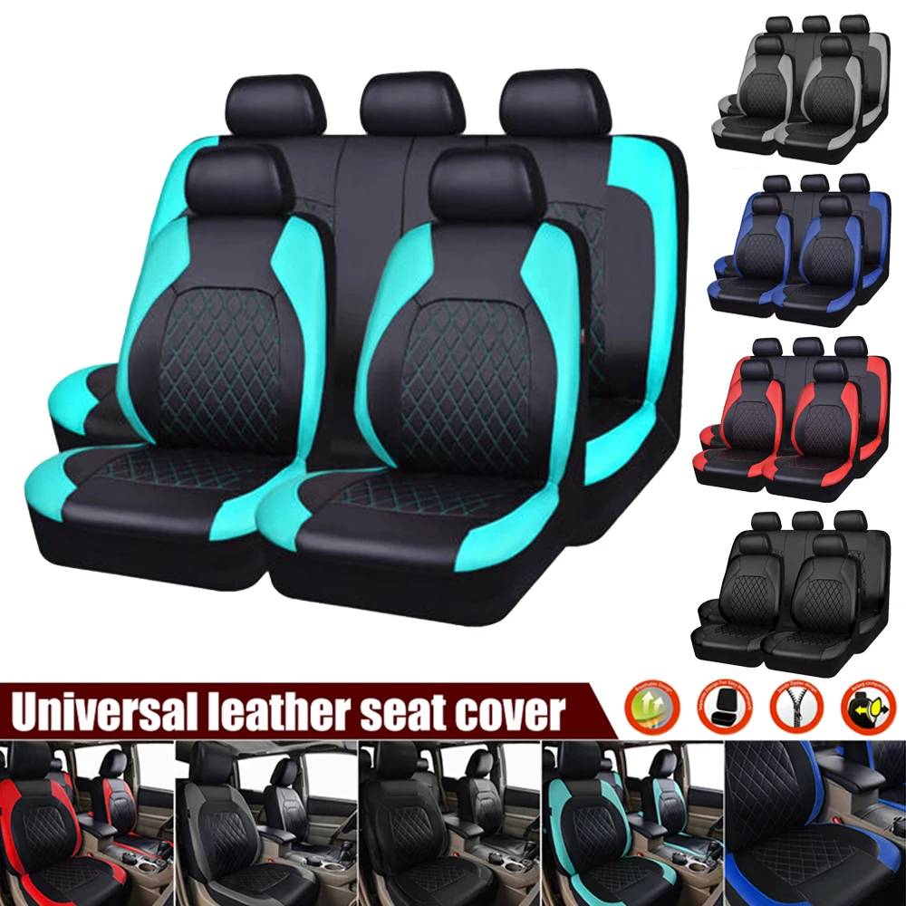 Car Seat Cover Set For Mitsubishi ASX 308 Eclipse cross Grandis Montero Lancer Pajero Outlander PU Leather Car Cushion Seats NEW