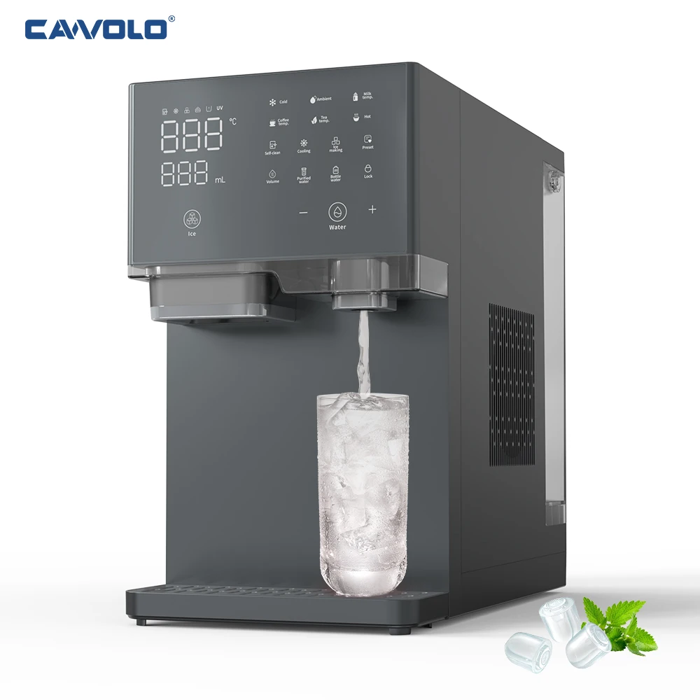 

Cawolo универсальная машина для изготовления пуль для льда для бизнеса, диспенсер для быстрого изготовления льда, диспенсер для воды, УФ-стерилизация, машина для изготовления льда для дома