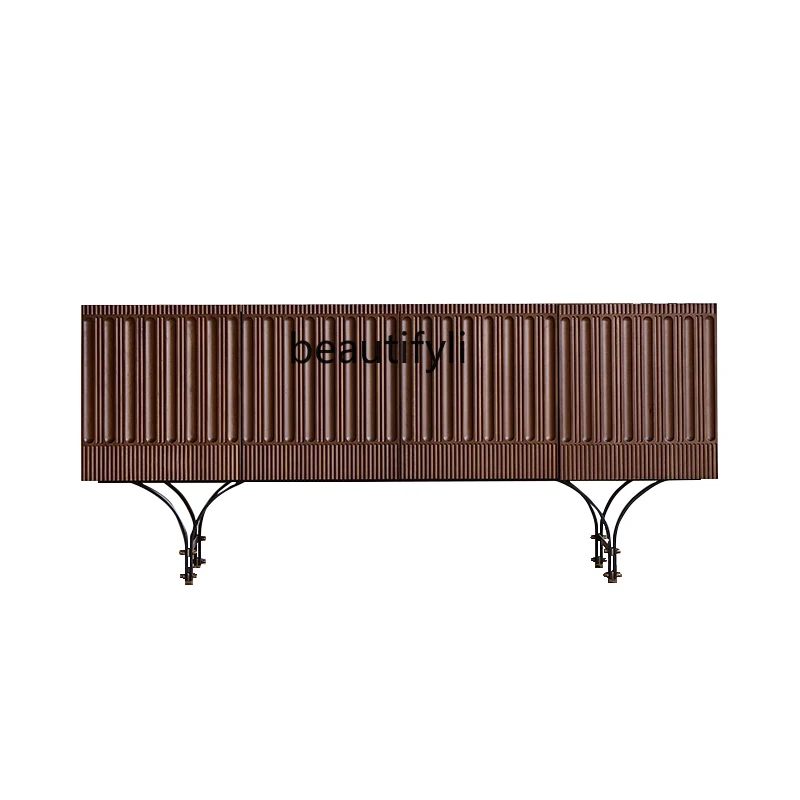 

Italian solid wood dining side cabinet, modern creative TV cabinet, medieval wabi-sabi storage locker