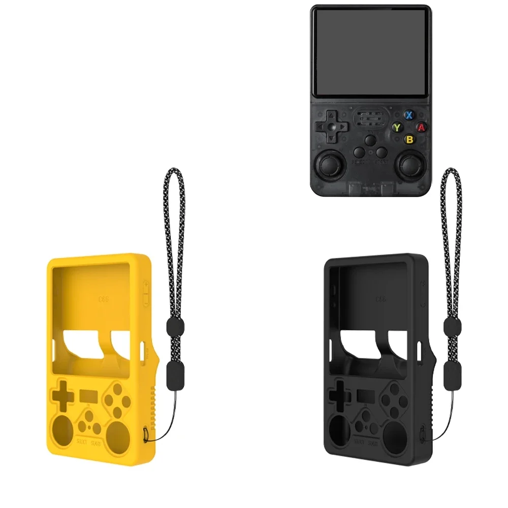 

Silicone Protective Cover For R36S PLUS Game Console, Case Drop Protection Simple Solid Color Protective Sleeve With Lanyard