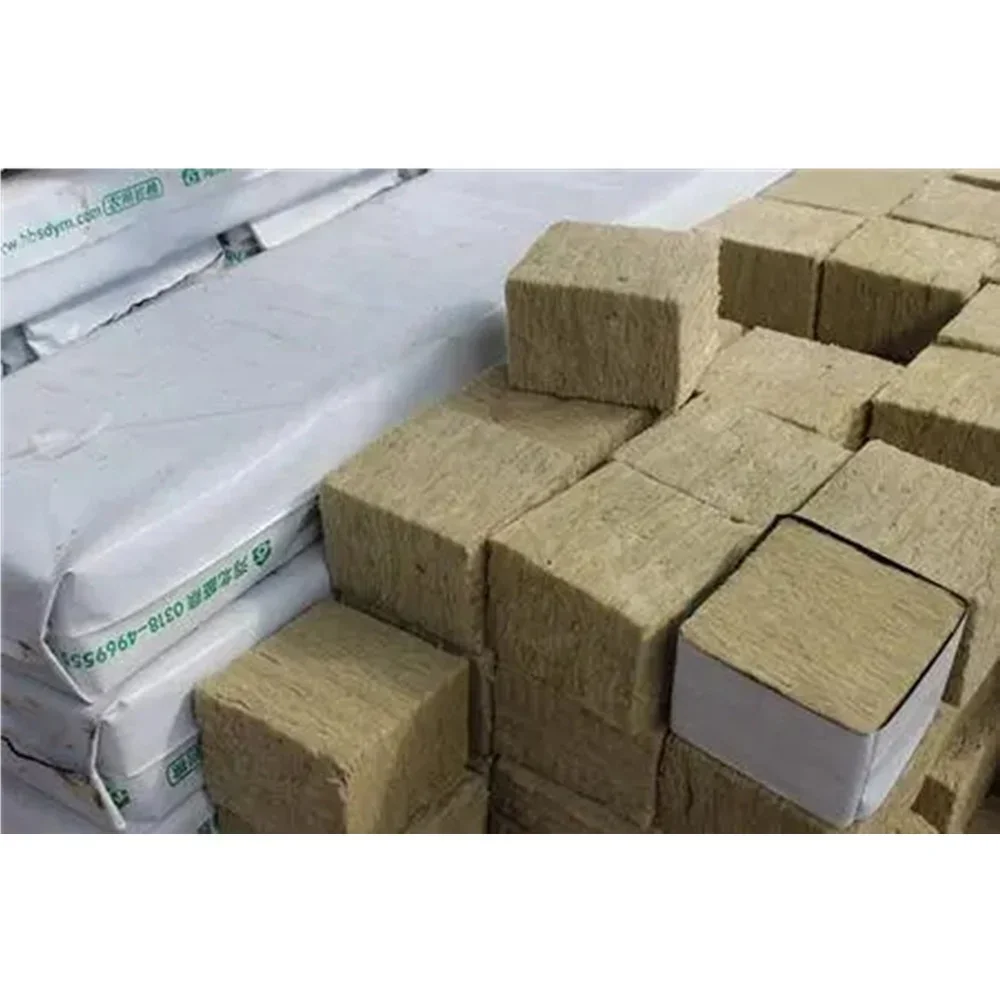 High Quality Agriculture rock wool cube for lettuce Greenhouse Rock Wool Hydroponic Wool Rock Growing Planting Cube