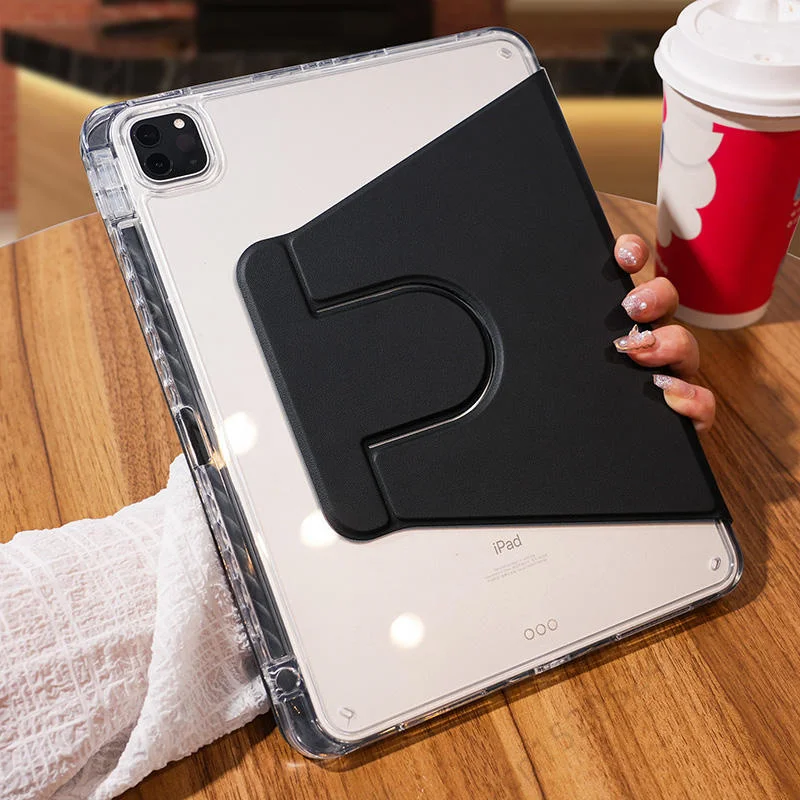 360° Rotation Tablet Case For iPad Pro 11 2022 iPad 10th Generation iPad 10.2 9th Gen Air5 4 10.9 Pro 12.9 13 2021 2024 PU Cover