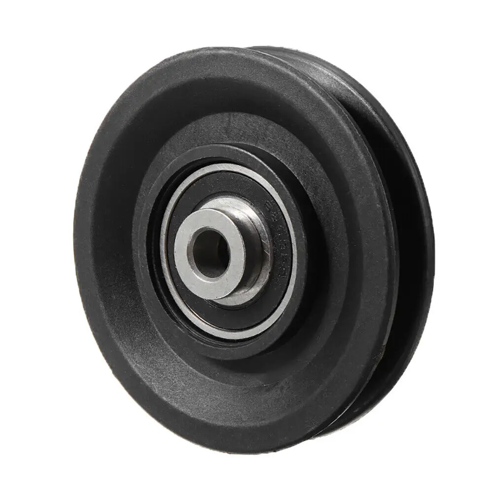 Fitness Equipment Parts Pulley Wheel Black Cable Machine Part Nylon Pulley Light Weight Good Wear Resistance Nylon Bearing