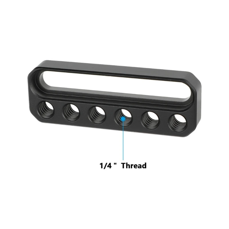 B2EF Camera Base Placa Extensión Placa queso largo múltiples 1/4 pulgada-20 agujeros rosca