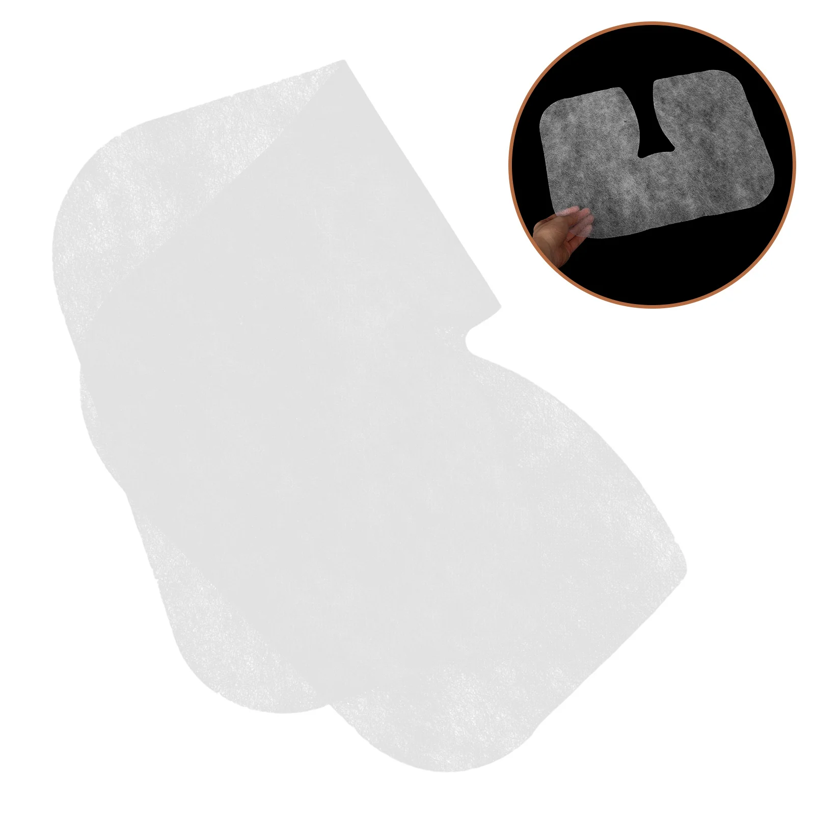 

100Pcs Disposable Face Rest Covers Soft Breathable Massage Bed Face Hole Pads Spa Salon Table Accessories Beauty Supplies