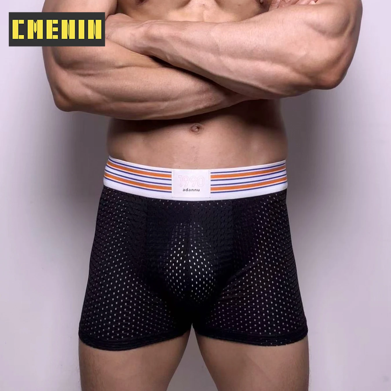 

CMENIN, 1 шт., сексуальные мужские боксеры на бедрах, хлопковое мужское нижнее белье, мужские трусы с дышащей сеткой, бикини для геев, мужские трусы, плавки