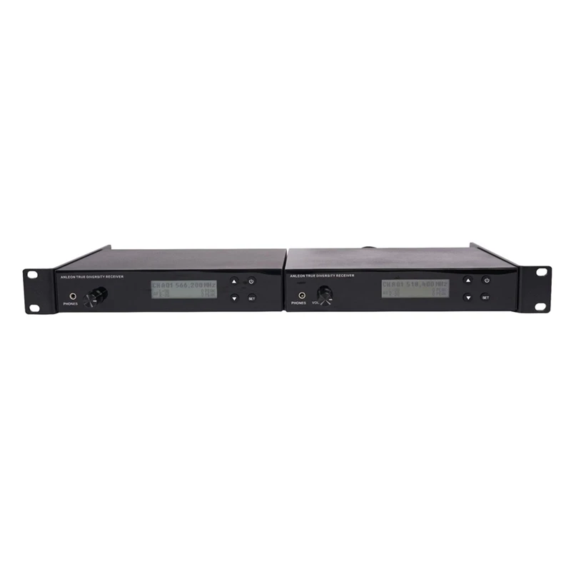A16R-Rackmount Rack Marco de metal para sistema con micrófono inalámbrico Soporte de retorno de oreja inalámbrico Rack negro