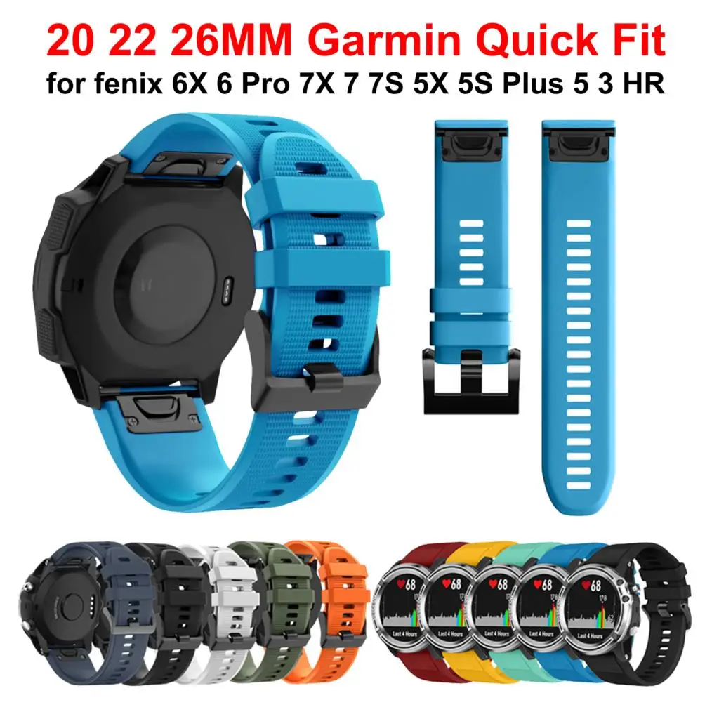 

Браслет QuickFit для Garmin Fenix 6X Pro 6 6S 7X 7 7S 5S 5X Plus 3HR D2 пособие MK1 MK2S Forerunner 935 945, ремешок для часов