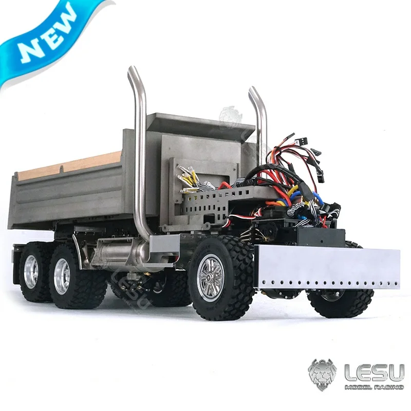 New LESU 1/14 6*6 RC Dumper Truck Tractor Tipper Car KIT DIY Model TAMIYAYA Vehicle Motor Servo Sound Light Remote Control Model