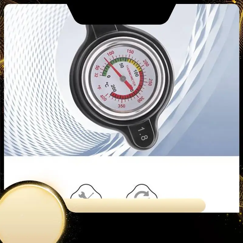 

2Pcs High Pressure Radiator Cap With Temperature Gauge 1.8 Bar Radiator Cap 25.6Psi For Honda Kawasaki Suzuki Yamaha-A74F