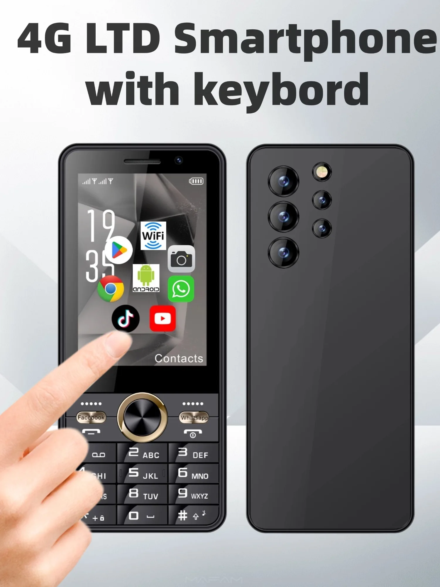 UNIWA HOPE XS24 4G Touch Screen Keypad Phone Android 8.1 Dual SIM Card Quad Core 3.5Inch2GB+16GB 2500mAh Whatsapp GPS Smartphone