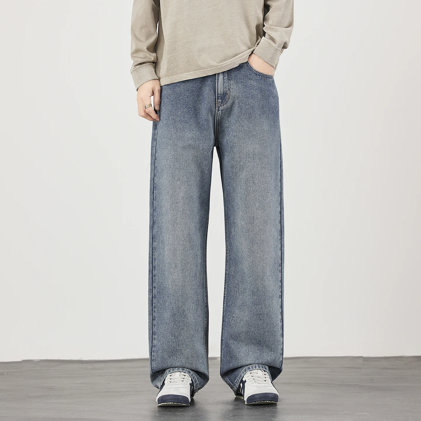 Jeans Men's Fall and Winter Baggy Casual Pants 2025 New N Fashion Brand Wide-legged Retro Pants