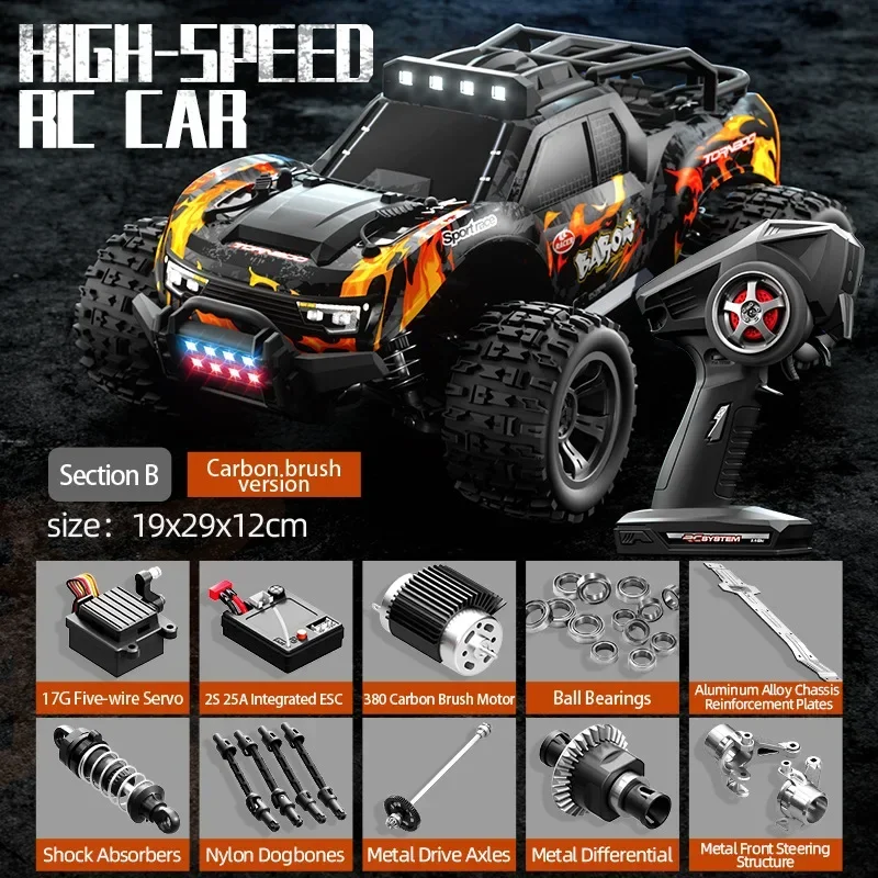 

new high-speed 4x4 rc cars for adults,2.4G remote control car toy,brush motor climbing off-road rc truck,kids toys,monster truck