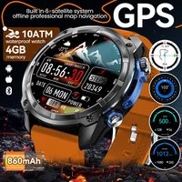 Nuevos hombres al aire libre incorporado GPS mapa Smartwatches altímetro brújula 4GB de memoria HD Bluetooth llamada 10ATM impermeable deportes reloj inteligente