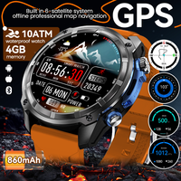 New Men Outdoor Built-in GPS Map Smartwatches Altimeter Compass 4GB Memory HD Bluetooth Call 10ATM Waterproof Sports Smart Watch