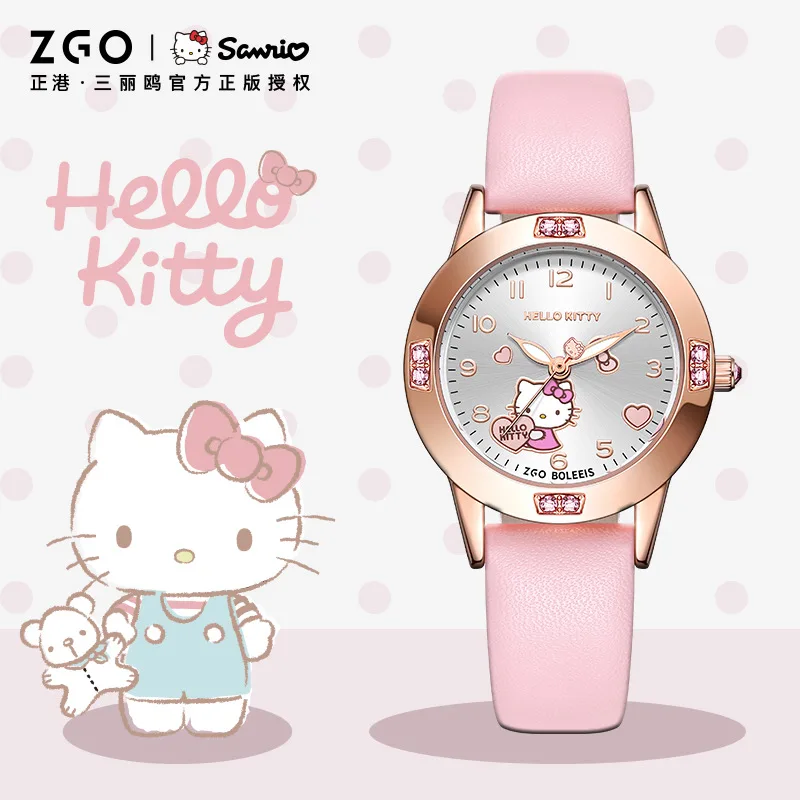 

Sanrio Hello Kitty Quality Children Watch Cute Cartoon Anime Cinnamoroll Girls Waterproof Wristwatch Christmas Birthday Gifts