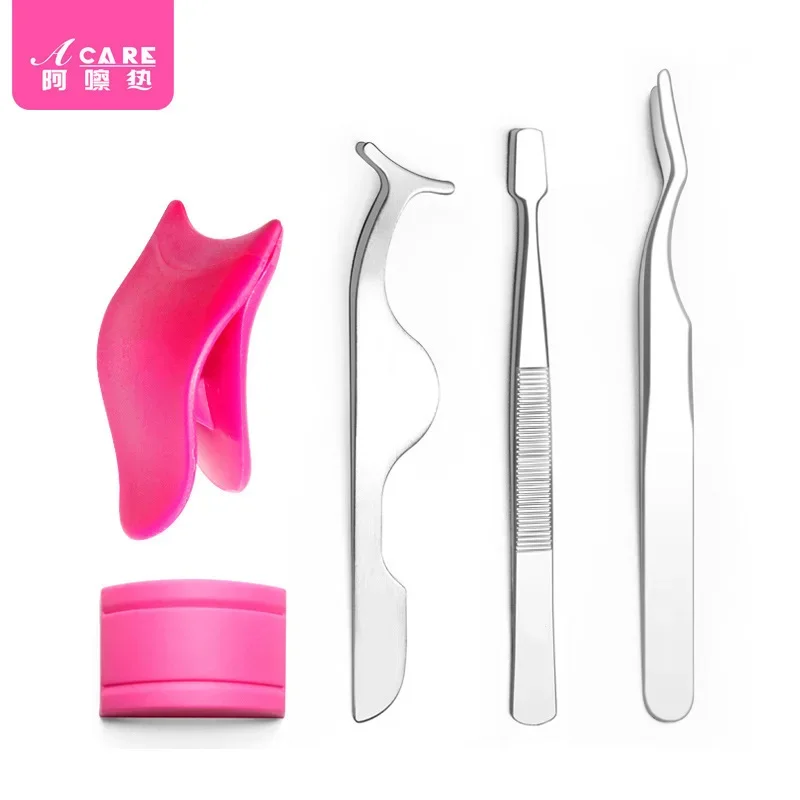 DX01/False Eyelashes Aid/A1PQ4-Eyelash Tweezers Makeup Clip Beginner Eyelash Artist Universal Arc Clip Curved