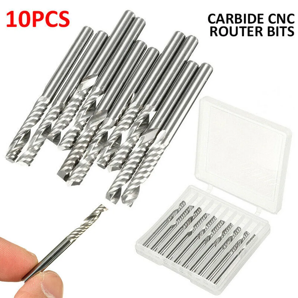 

Brand New Carbide Cutter CNC Router Bits 1/8'' Shank CNC Router Bit CNC Router Drill Carbide Cutters End Mills