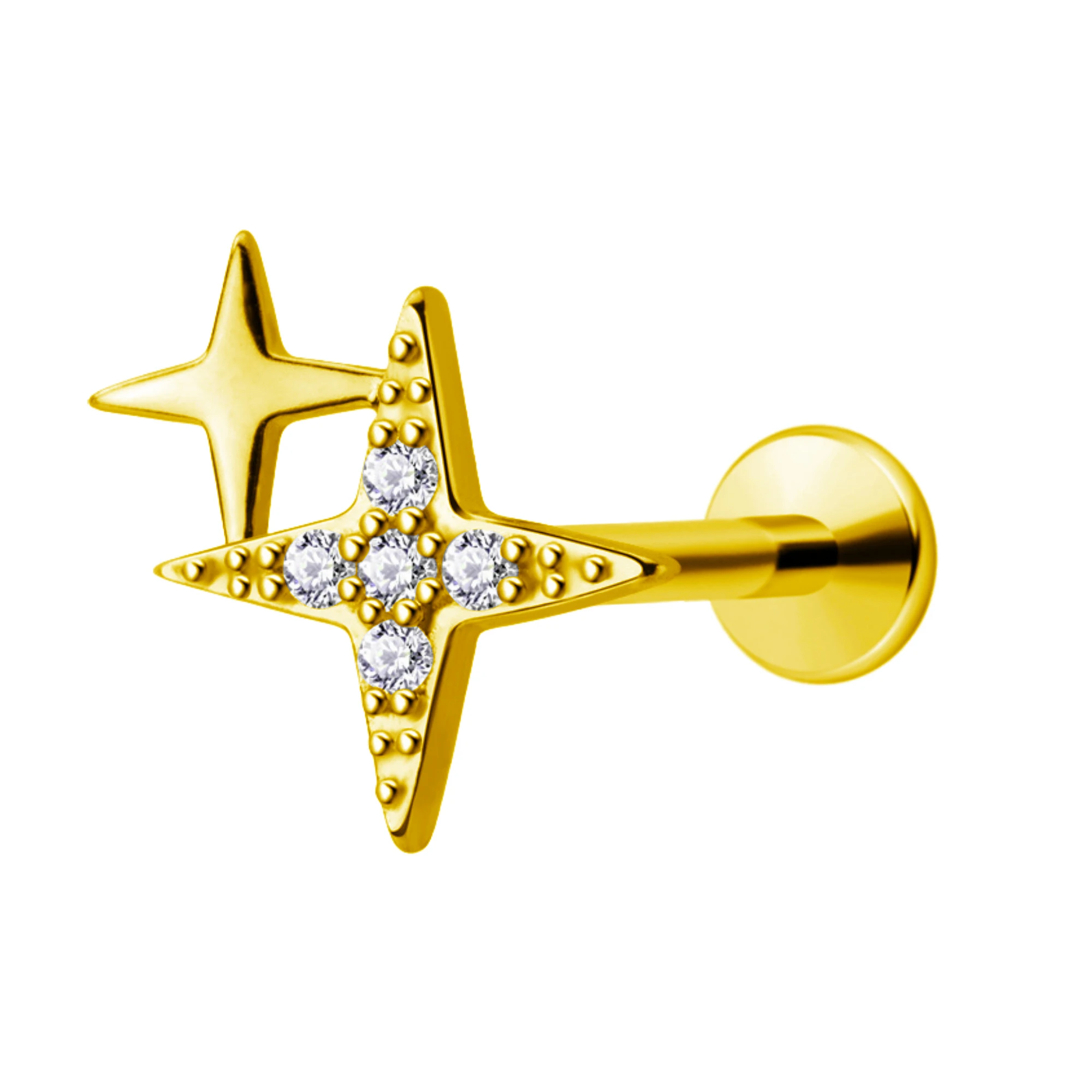 Titanium Star Threadless Piercing Earring for Cartilage