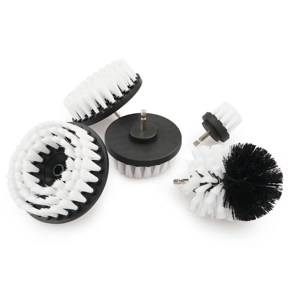 2/3.5/4/5'' Electric Scrubber Brush Drill PP Round All Purpose Cleaner Car Detailing Brush Tool Plastic Carpet Glass Brush Kit