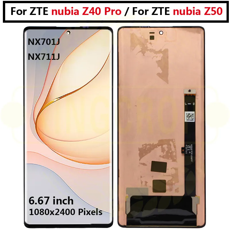 For ZTE nubia Z40 Pro Touch Screen Digitizer Assembly For Zte nubia z40Pro NX701J LCD Display For ZTE nubia Z50 lcd NX711J