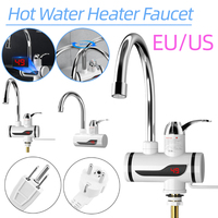 110V US/220V EU Electric Instant Heating Faucet 3000W Kitchen Tankless Water Heater 360 Degree Rotation Temperature Adjustable