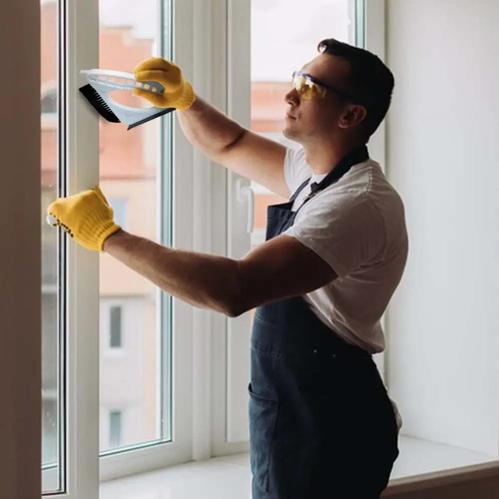 Cepillo multifunción multifuncional con forma triangular para espacios apretados, cepillo de limpieza triangular para eliminar residuos, versátil