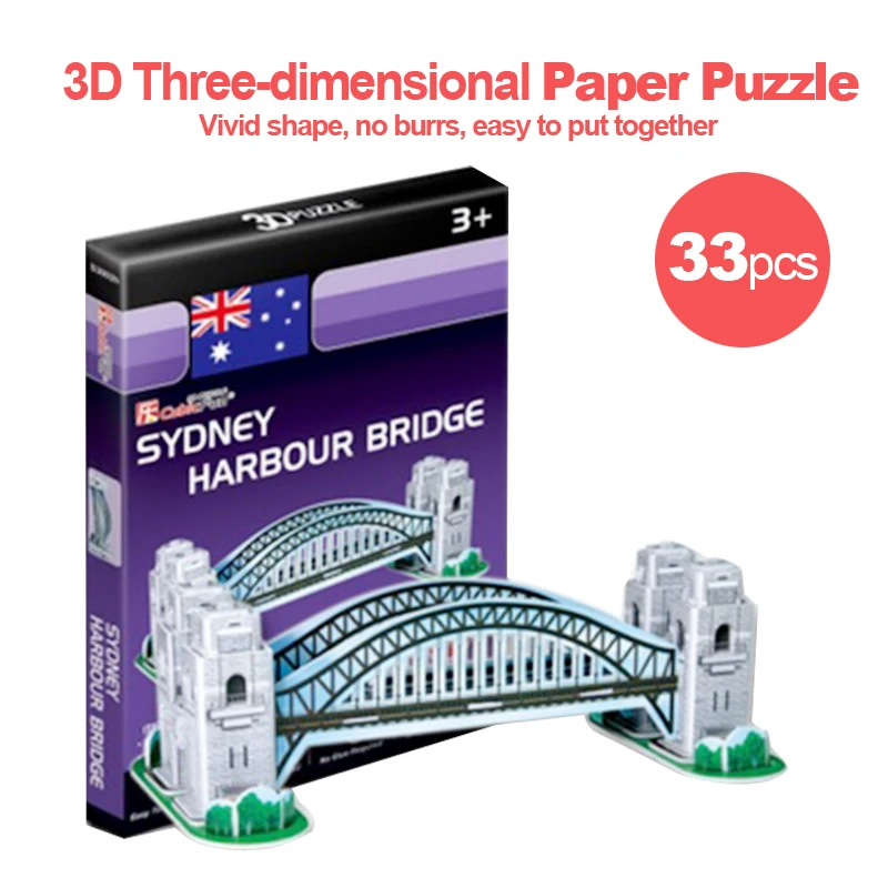 

3D Puzzles Sydney Harbour Bridge Paper Model Diy Creative Gift Children Educational Toys Hot Mini World Architectural t12