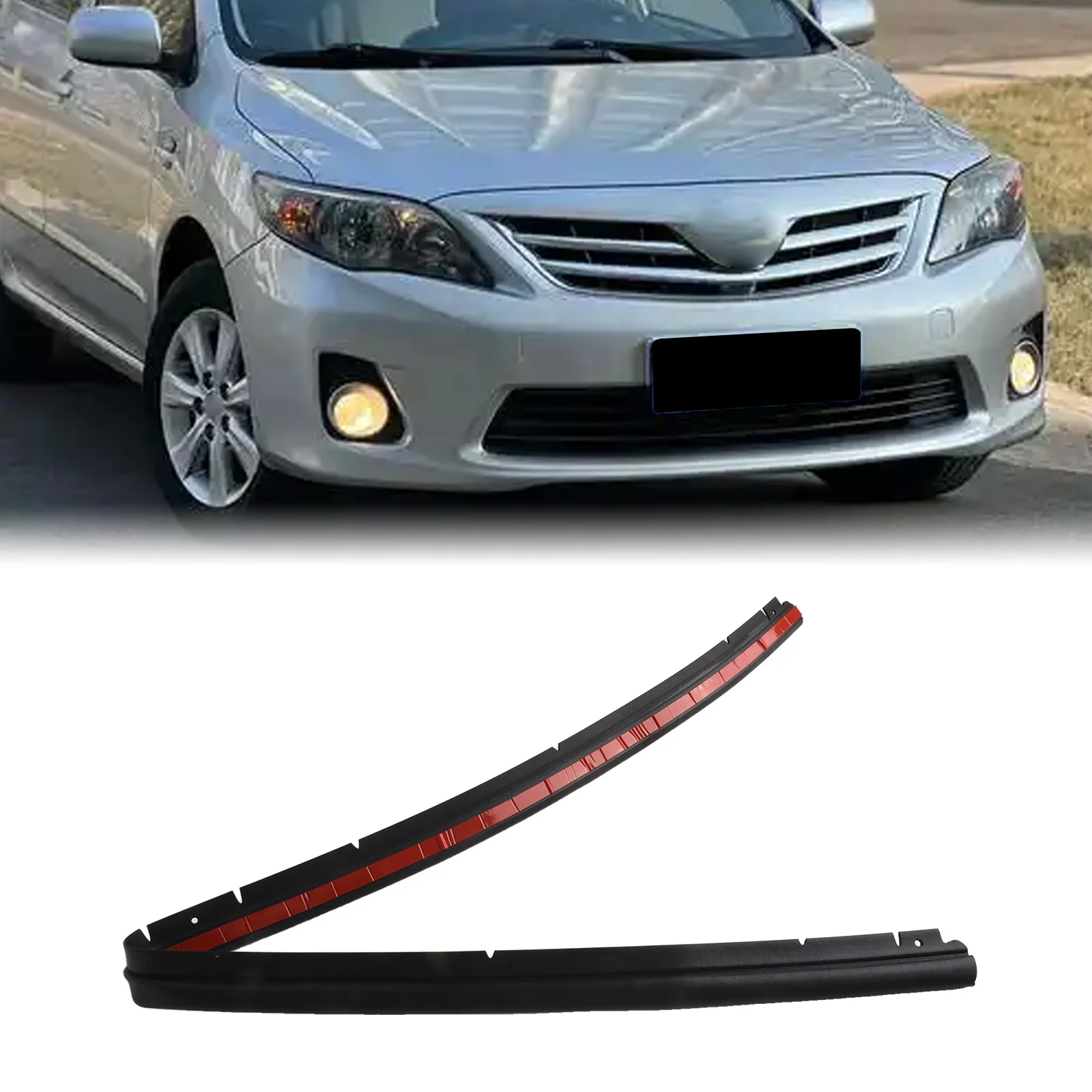 For Toyota Hood Seal Strip Front Weatherstrip Rubber Waterproof Black Clip-On Car Engine Accessory For Corolla 2007-2013