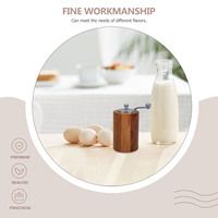 Coffee Grinder Large Manual Bean Mill for Pepper Salt Hand Crank Portable Kitchen Stainless Wood Easy Clean Long Lasting