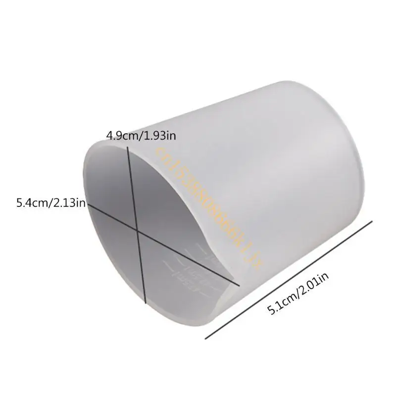 การวัดซิลิโคนสีอเนกประสงค์สีถ้วยเทใส่ถ้วยสำหรับแม่พิมพ์อีพ็อกซี่ DIY Art 066C