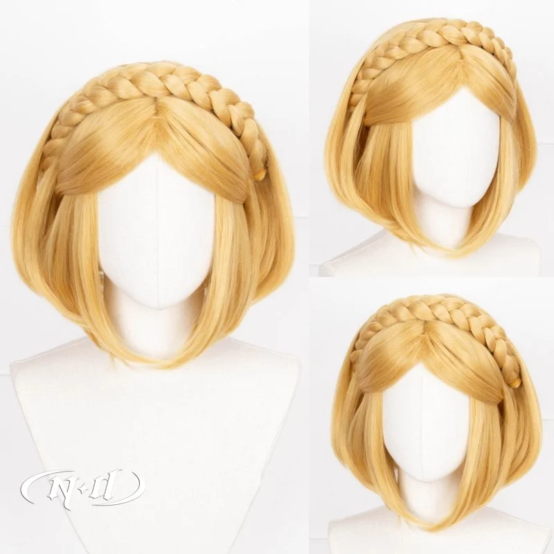 

ND Zelda Cosplay Wigs Game Cos Cosplay Blond Hair Wigs for Comic Con Coser Costume Theme Party Heat Resistant Synthetic