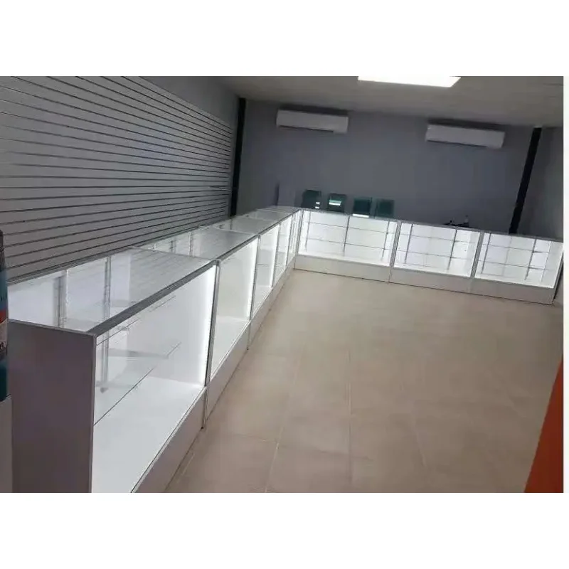 custom.4FT Full Smoke Shop Showcase Bracket Glass Display