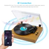 レコードターンテーブル レコードプレーヤー 内蔵スピーカー ヴィンテージ蓄音機 3スピード BT5.0 AUX入力 3.5mm出力 レトロレコードプレーヤー 3