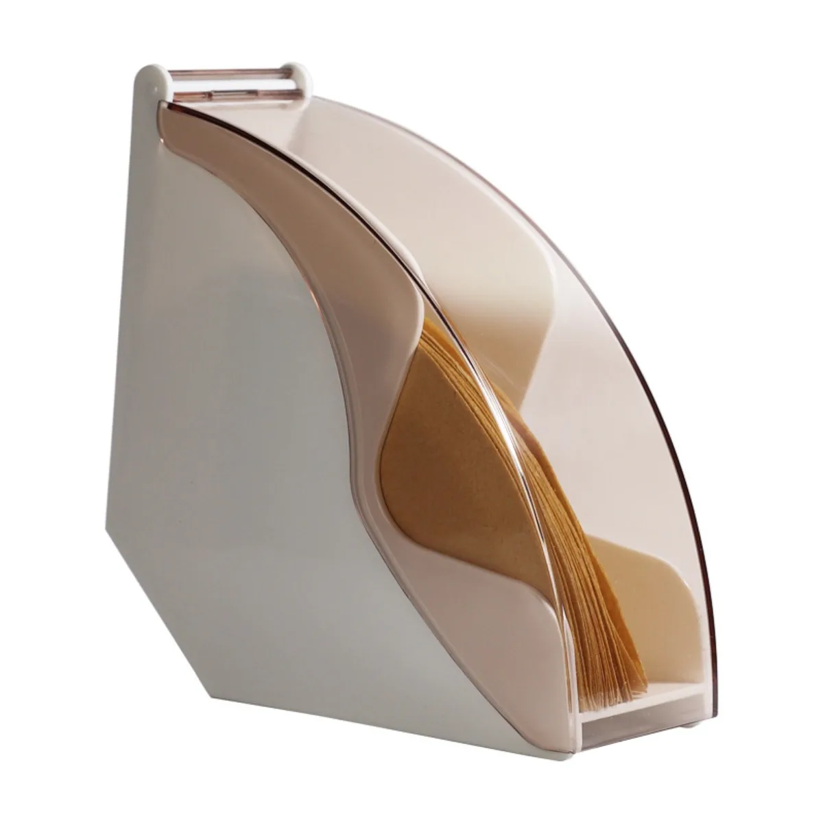 Coffee Filter Holder Coffee Paper Storage Rack Napkins Dispenser Container Stand with Dustproof Cover for V60 Cone Coffee Filter
