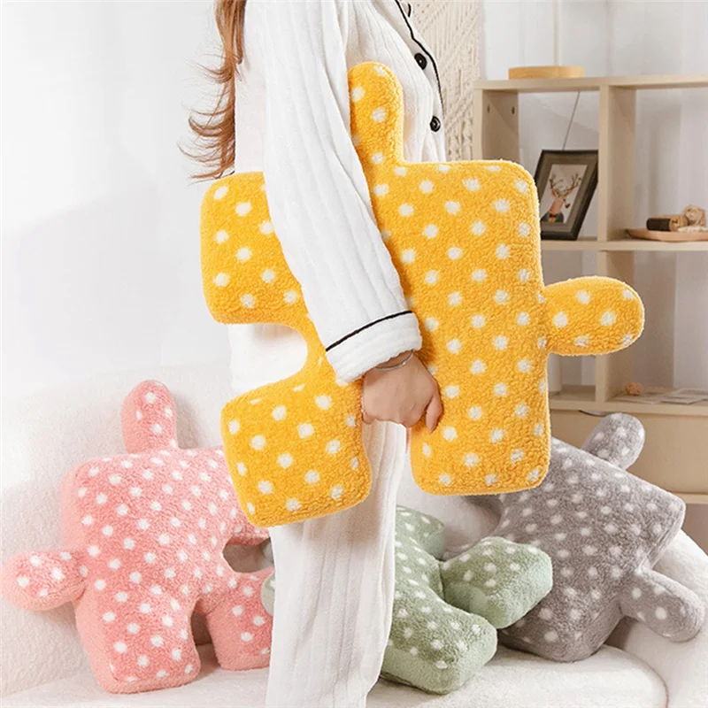 

A06R Irregular Puzzle Cushions, Polka Dot Pillows, Plush Pillows That Can Be Used For Games, Sofa Bed Decorations