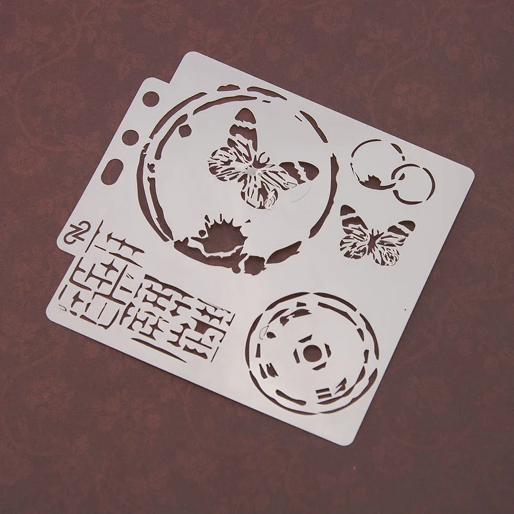 Plantillas de pintura en aerosol, diseño hueco, plantillas de dibujo impermeables reutilizables para manualidades, álbumes de recortes, proyectos de arte Diy