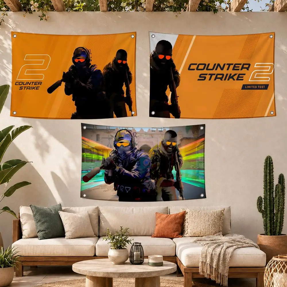 Game C-Counter-Strike 2 Flags Decoration Outdoor Picnic Party Art Hanging Home Camping Party Banner Best Sellers
