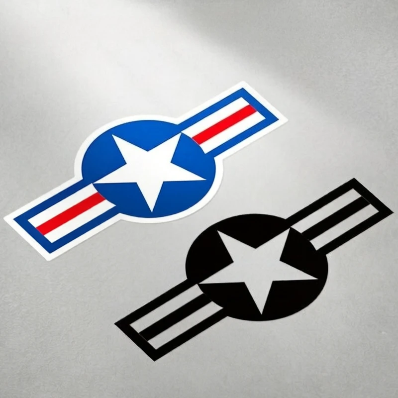 5pcs/sets Motorcycle Reflective Stickers Air Force Tactical Emblem Waterproof Scratch Stickers Car Trunk Helmet Trunk Decoration