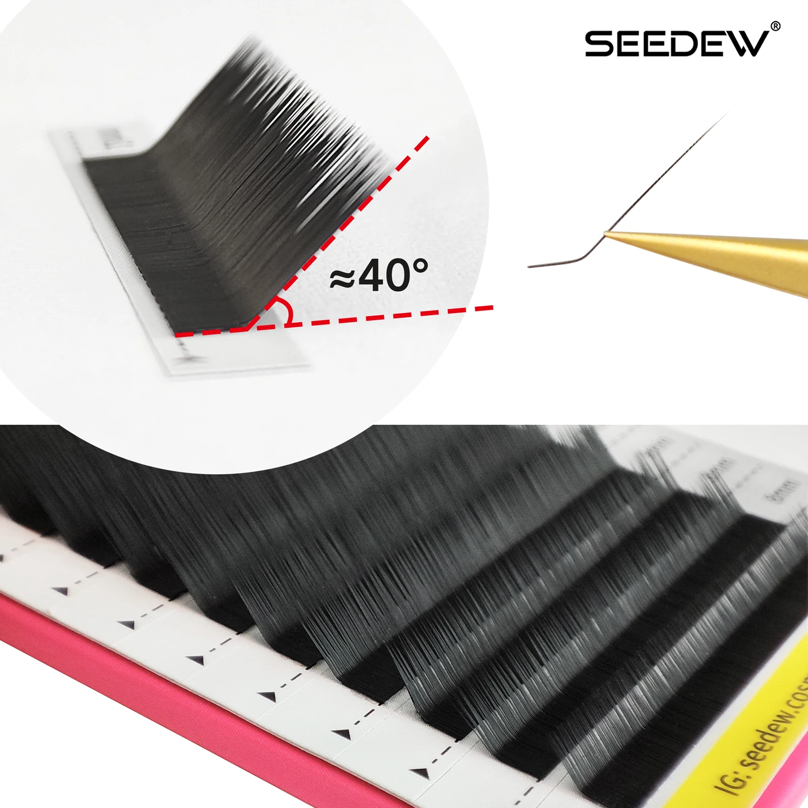 

SEEDEW L-Shape Eyelashes Extensions Handmade Natural High Quality Faux Individual Lashes