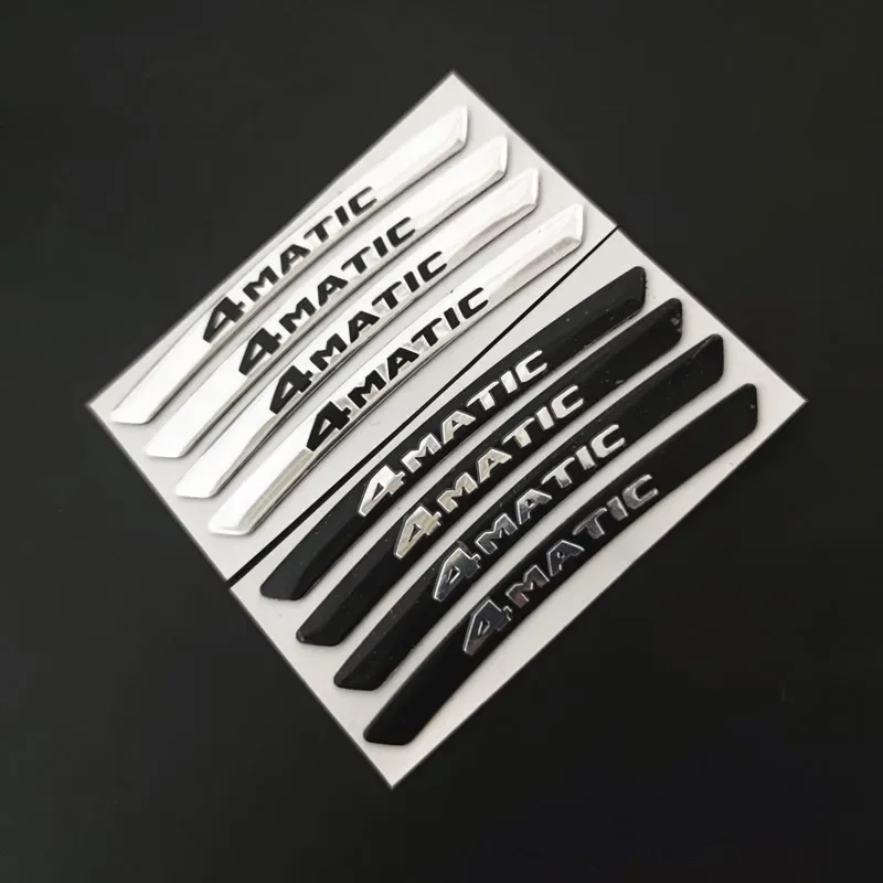 3D Aluminium 4MATIC Logo Wheel Rim Sticker Decals Emblem Badge For Mercedes Benz A B C E S GLA GLC GLE GLS CLS Accessories
