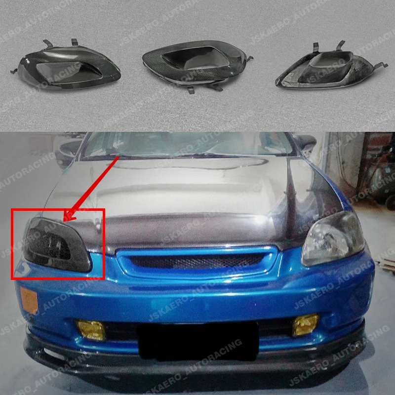 

For Honda EK9 Civic 96-98 Front Headlight vent Air Duct RHS 1PCS Carbon fiber