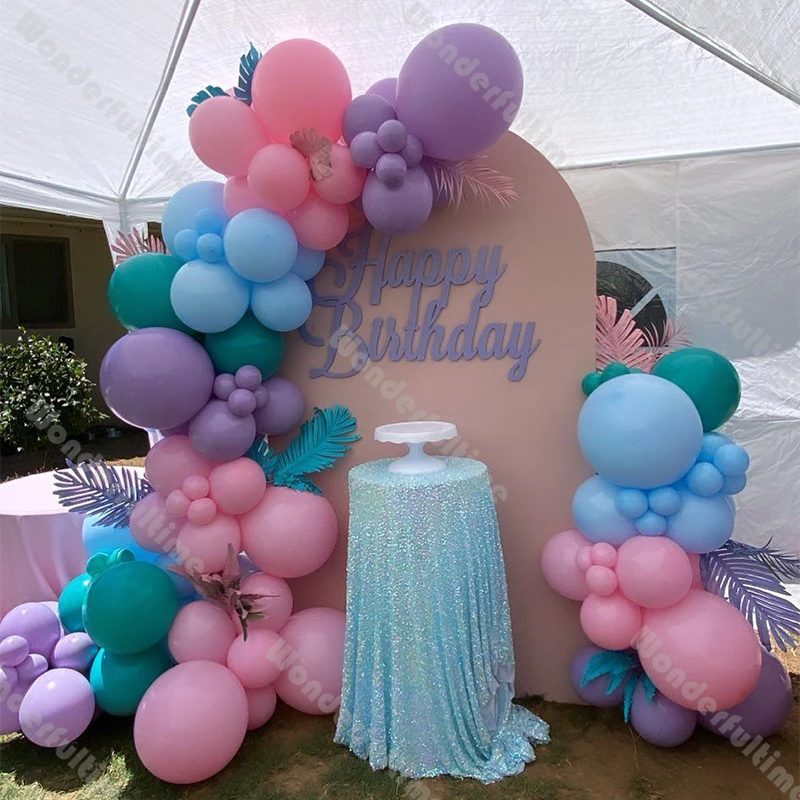 

Pastel Purple Blue Teal Balloons Arch Garland Kit Pink Boy Girl Birthday Decoration Baby Shower Decor Gender Reveal Background