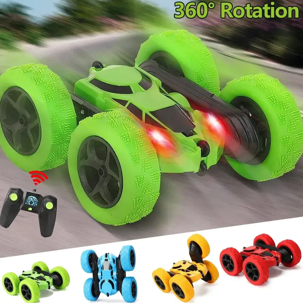 Carro dublê Rc para crianças, carros de controle remoto dupla face 2.4G de alta velocidade 360 ° Rotação Drift Auto Toys Presentes para menino e menina