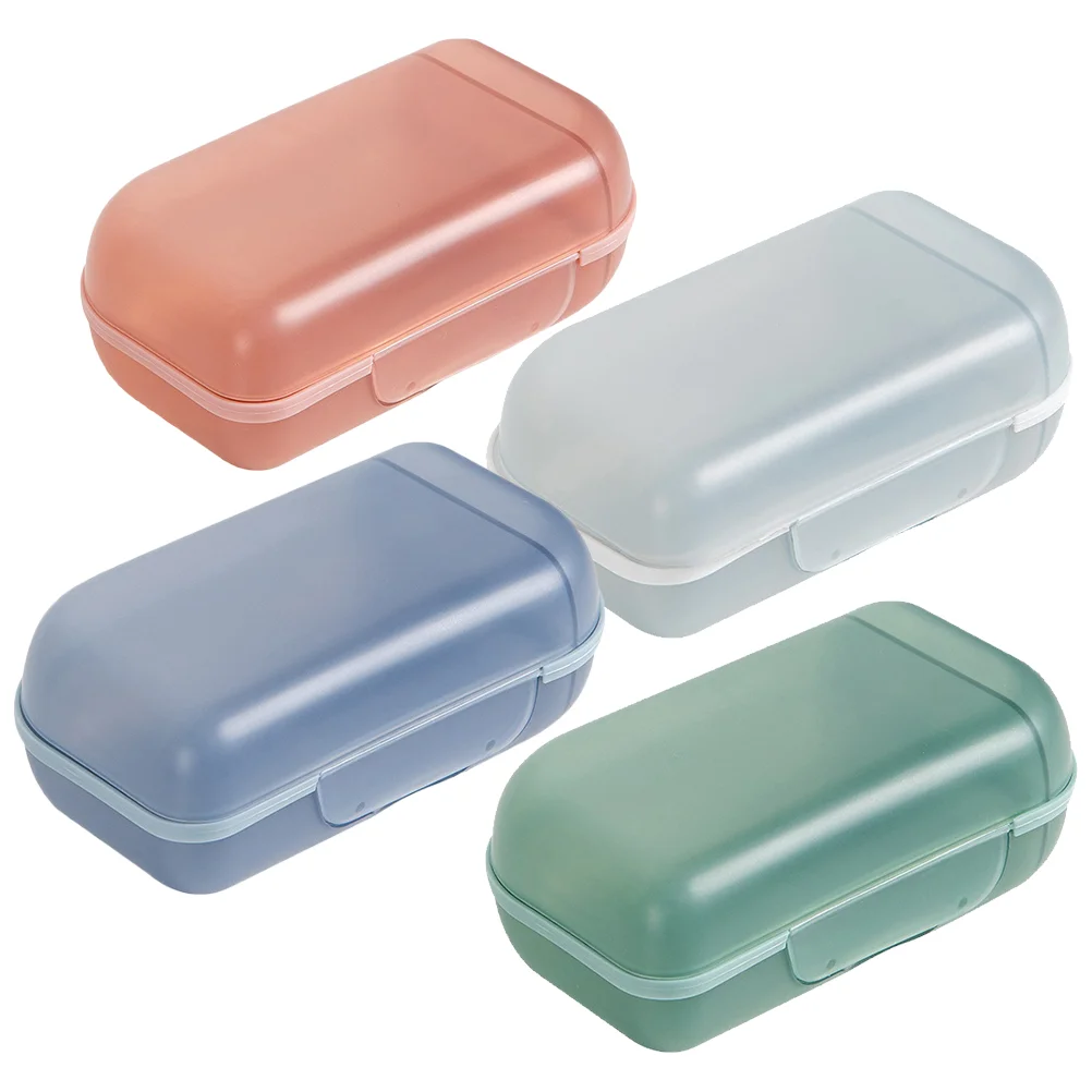 

Bathroom Soap Dish Shower Container Travel Box Bar Case Household Transparent Cases