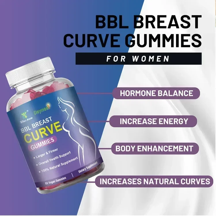 1 Bottle BBL Breast Curve Gummies Buttocks Butt Firming Breast Lifting