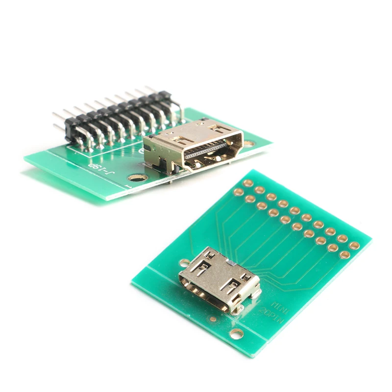 2Pcs HDMI 19Pin Test Socket Adapter Board Jack HDMI 19 Pin PCB Transfer Board Converter IC Socket