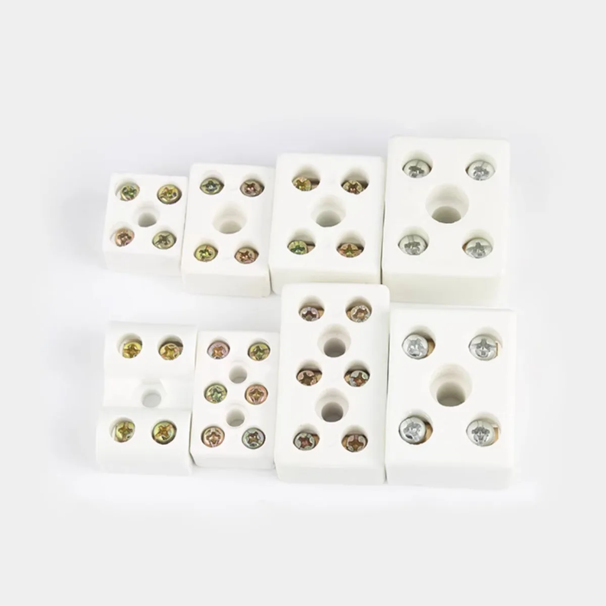 10PCS High-Frequency Ceramic Wire Terminals, High-Temperature Resistant Ceramic Wire Connectors, Screw Type Terminal Posts